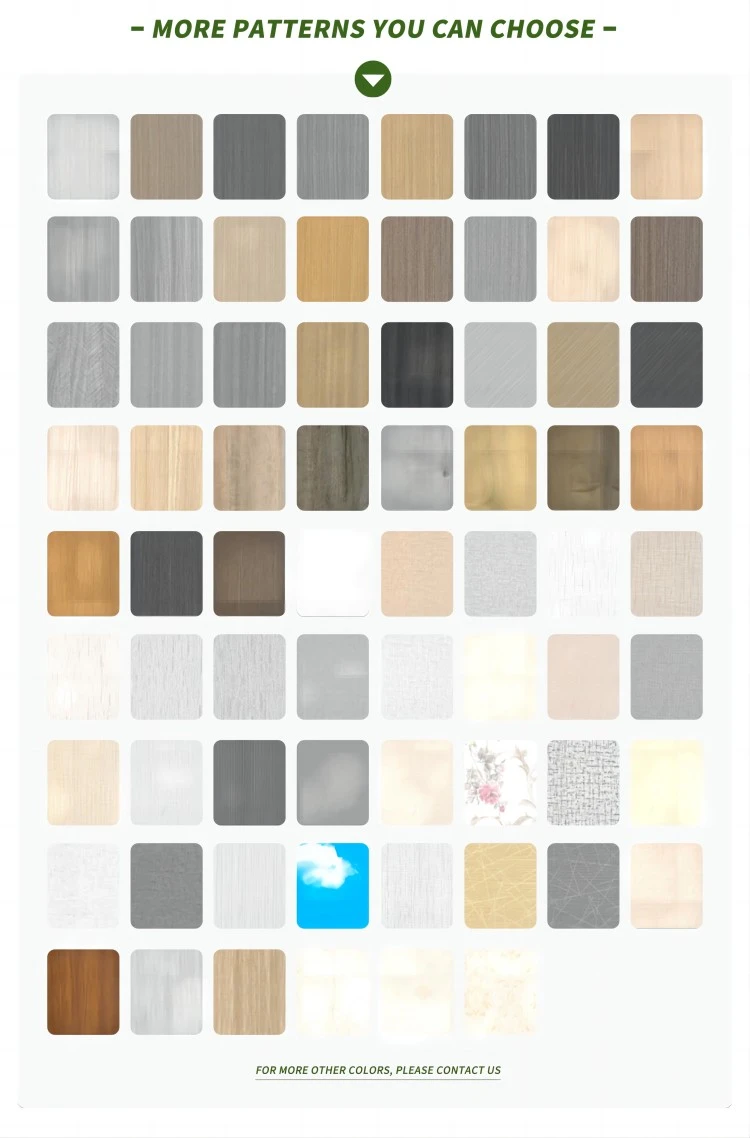 color card of PVC ceiling board color card of PVC ceiling board