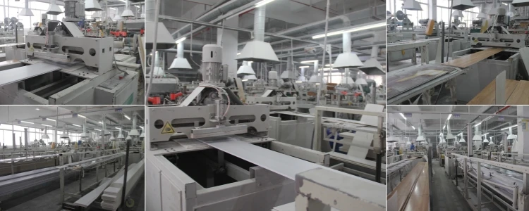factory show of white PVC ceiling panel
